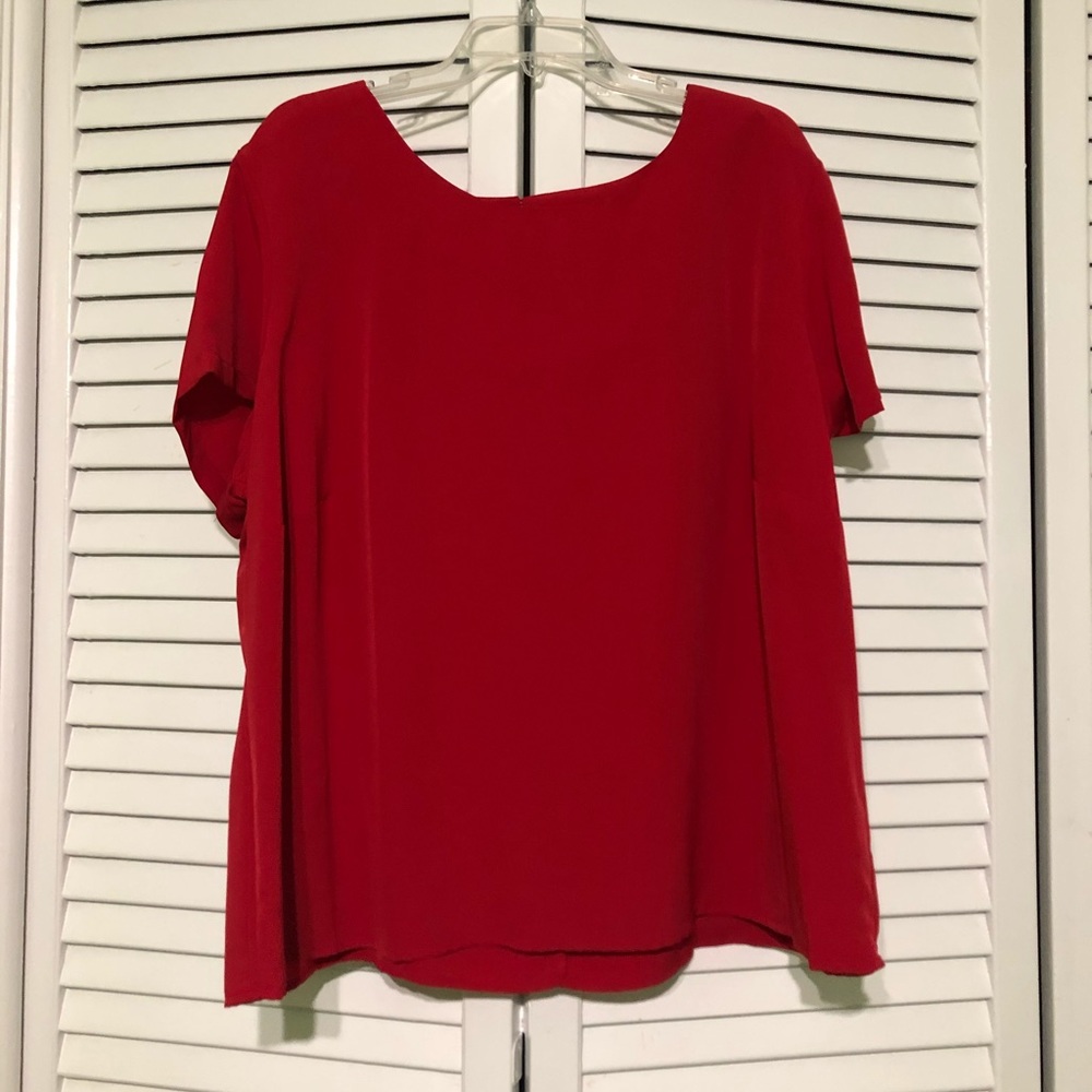 Kim Rogers Red Lipstick Shirt Blouse Top 3X - Picture 2 of 6